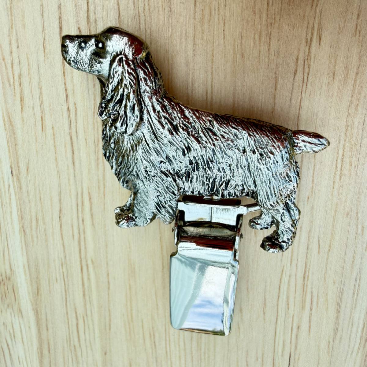 Field Spaniel Show Ring Clip - Nickel Silver | Alden Arts