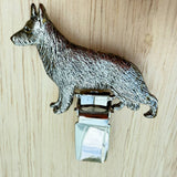 German Shepherd Show Ring Clip - Nickel Silver | Alden Arts