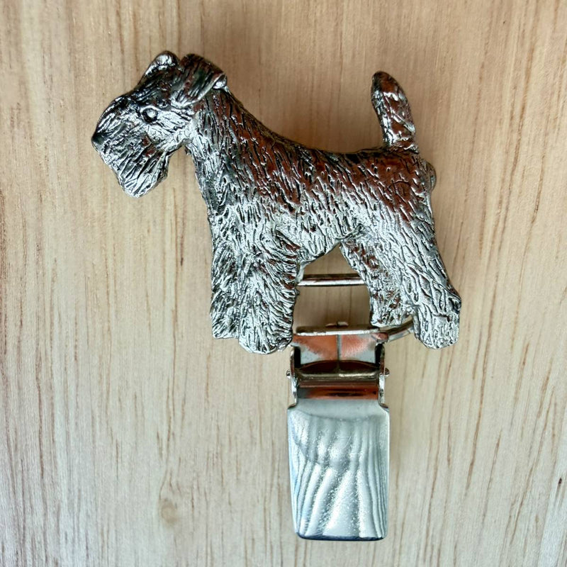 Lakeland Terrier Show Ring Clip - Nickel Silver | Alden Arts