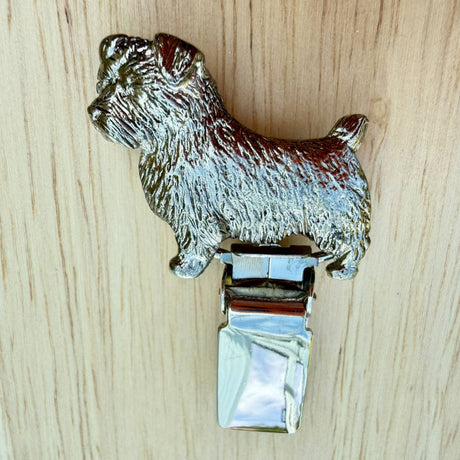 Norfolk Terrier Show Ring Clip - Nickel Silver | Alden Arts