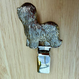 Old English Sheepdog Show Cut Show Ring Clip - Nickel Silver | Alden Arts