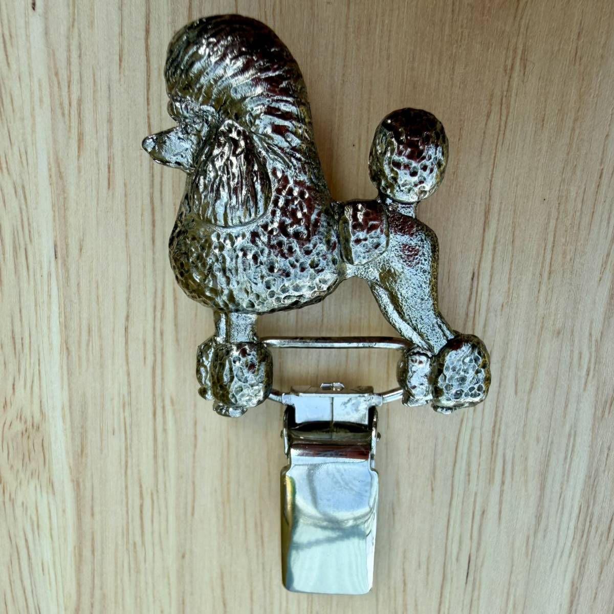 Poodle Continental Cut Show Ring Clip - Nickel Silver | Alden Arts