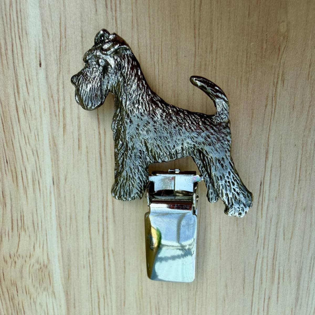 Schnauzer Miniature Show Ring Clip - Nickel Silver | Alden Arts