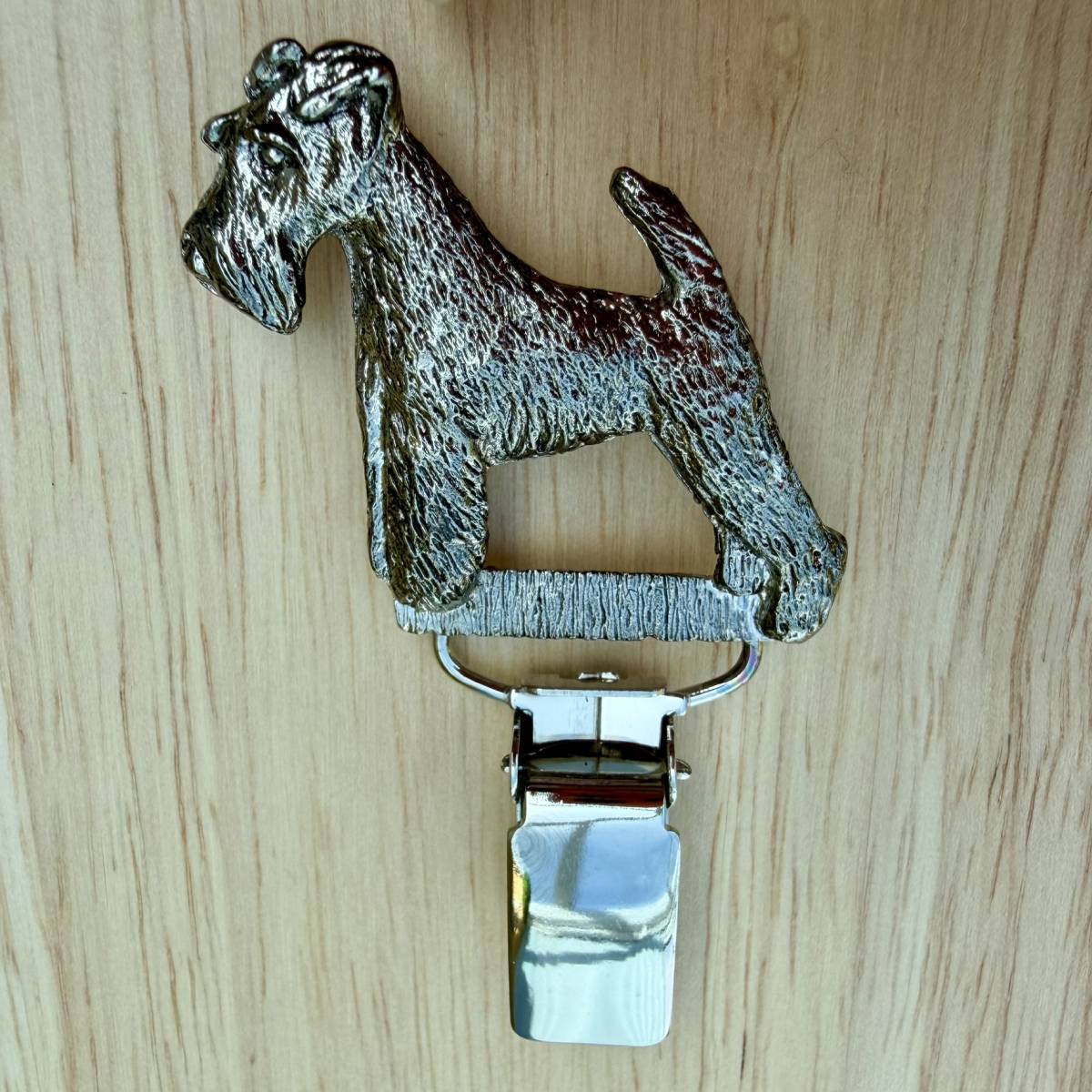 Wire Haired Terrier Show Ring Clip - Nickel Silver | Alden Arts